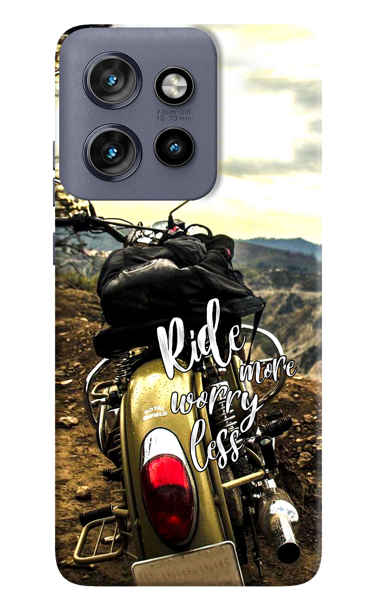 Ride More Worry Less Moto Edge 50 Neo Back Cover