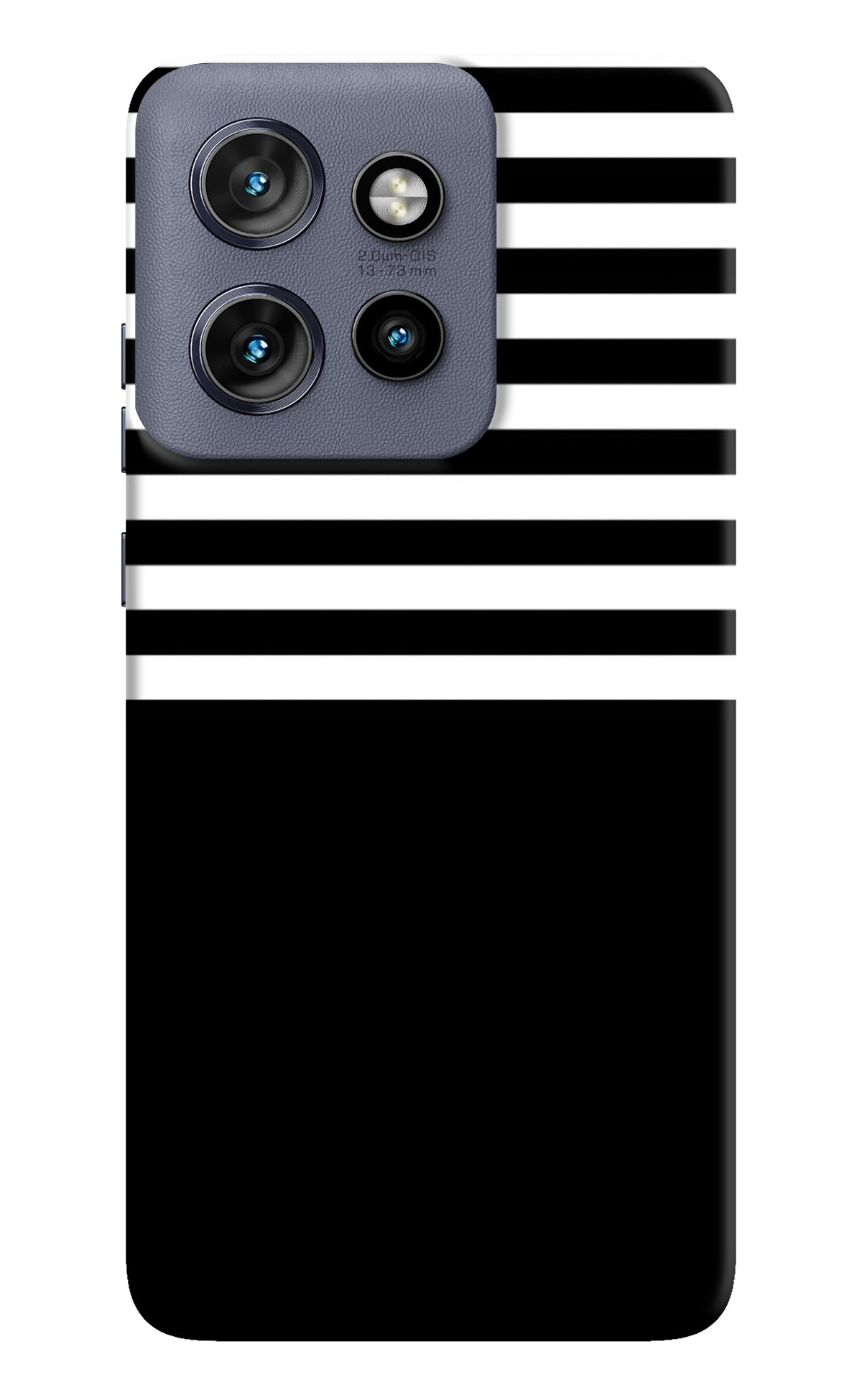 Black and White Print Moto Edge 50 Neo Back Cover