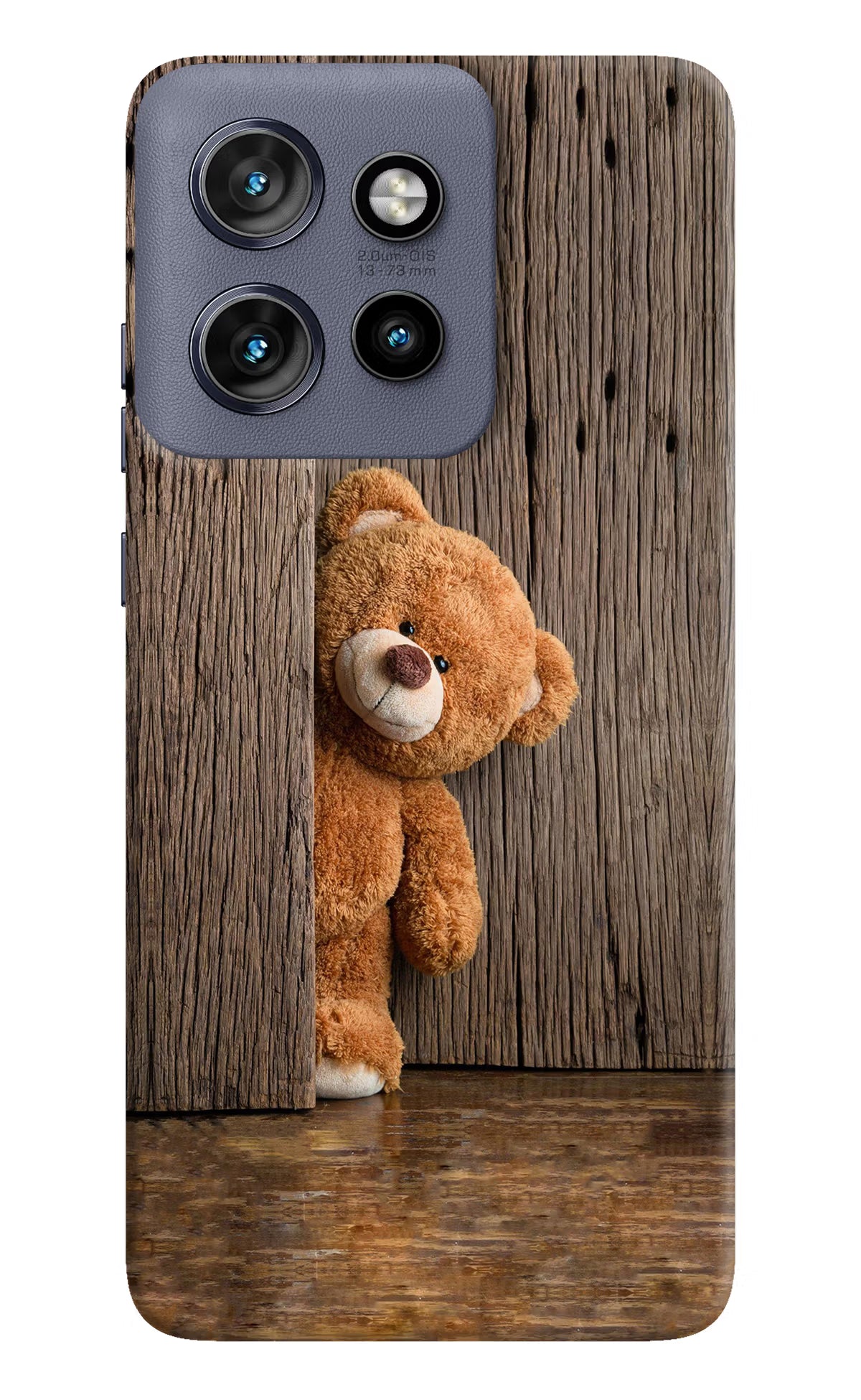 Teddy Wooden Moto Edge 50 Neo Hard Case Back Cover by Casekaro