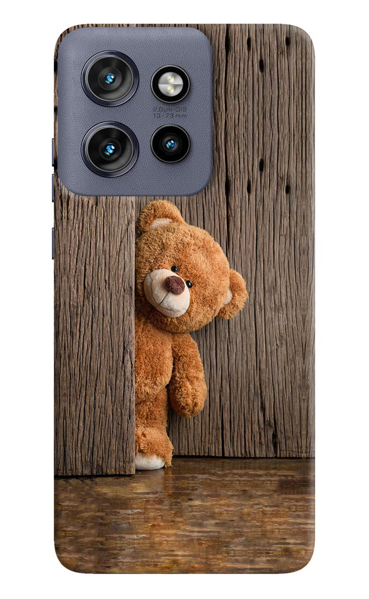 Teddy Wooden Moto Edge 50 Neo Hard Case Back Cover by Casekaro