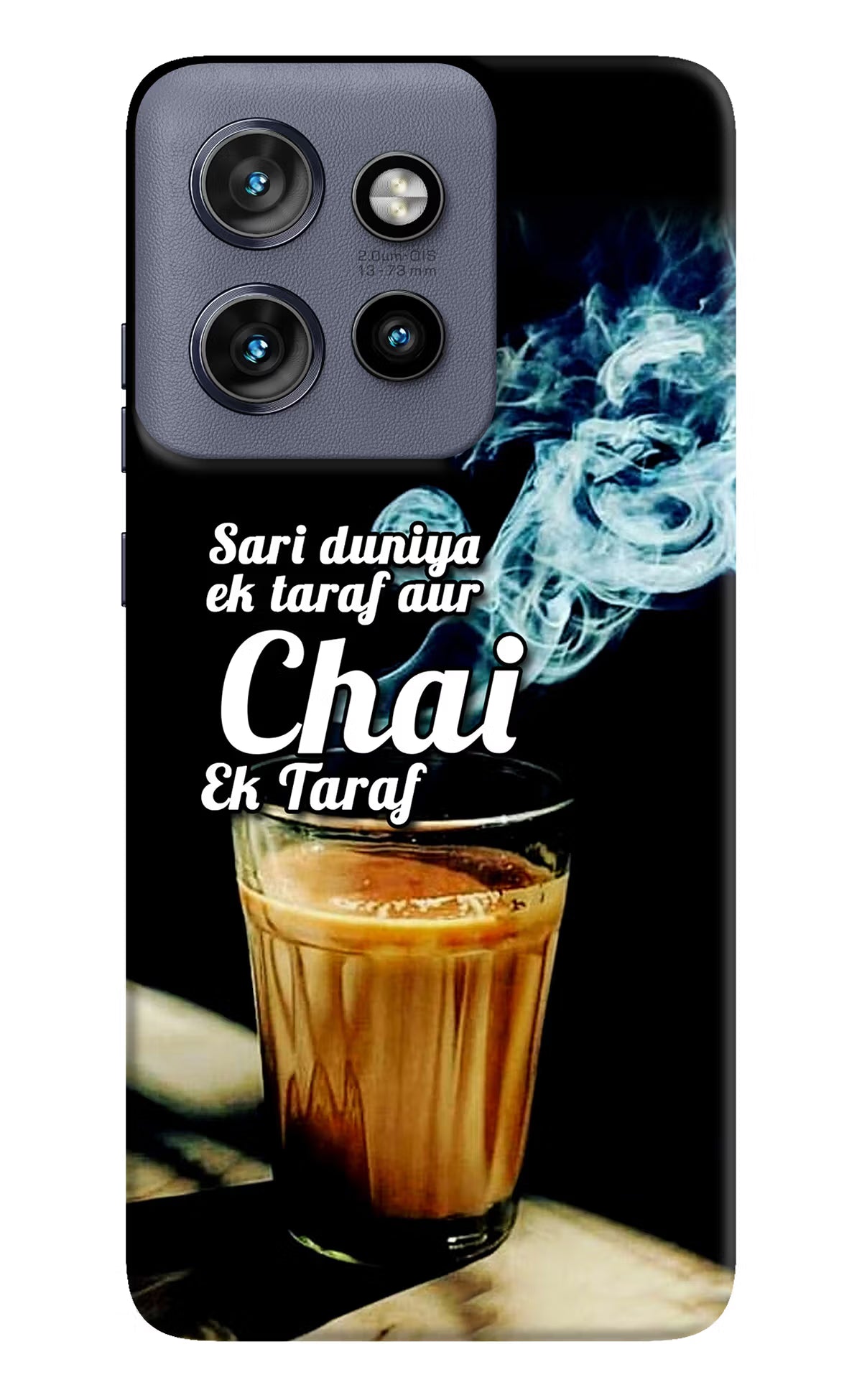 Chai Ek Taraf Quote Moto Edge 50 Neo Hard Case Back Cover by Casekaro