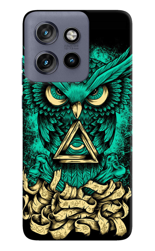 Green Owl Moto Edge 50 Neo Hard Case Back Cover by Casekaro