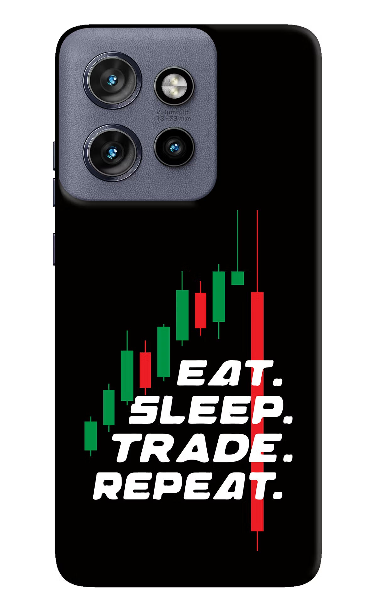 Eat Sleep Trade Repeat Moto Edge 50 Neo Hard Case Back Cover by Casekaro