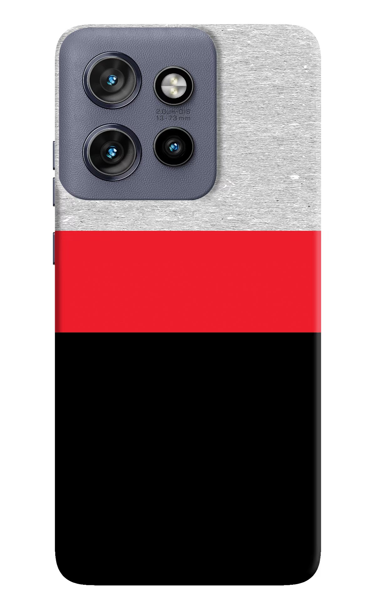 Tri Color Pattern Moto Edge 50 Neo Hard Case Back Cover by Casekaro