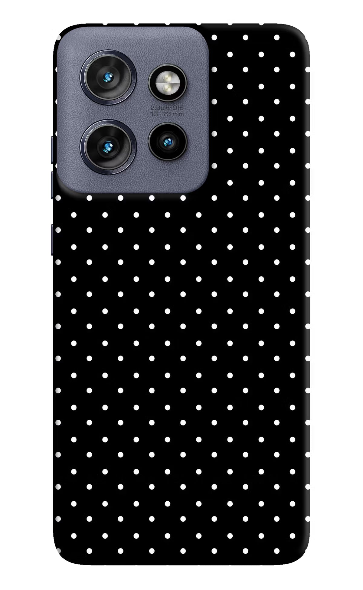 White Dots Moto Edge 50 Neo Hard Case Back Cover by Casekaro