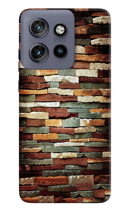 Bricks Pattern Moto Edge 50 Neo Back Cover