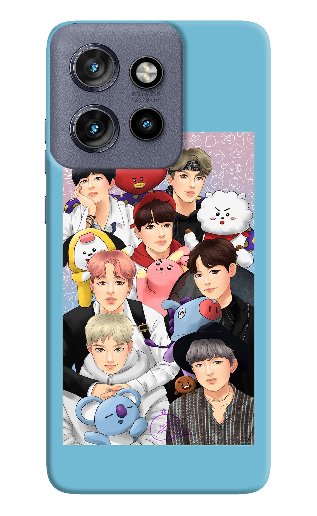 BTS with animals Moto Edge 50 Neo Back Cover