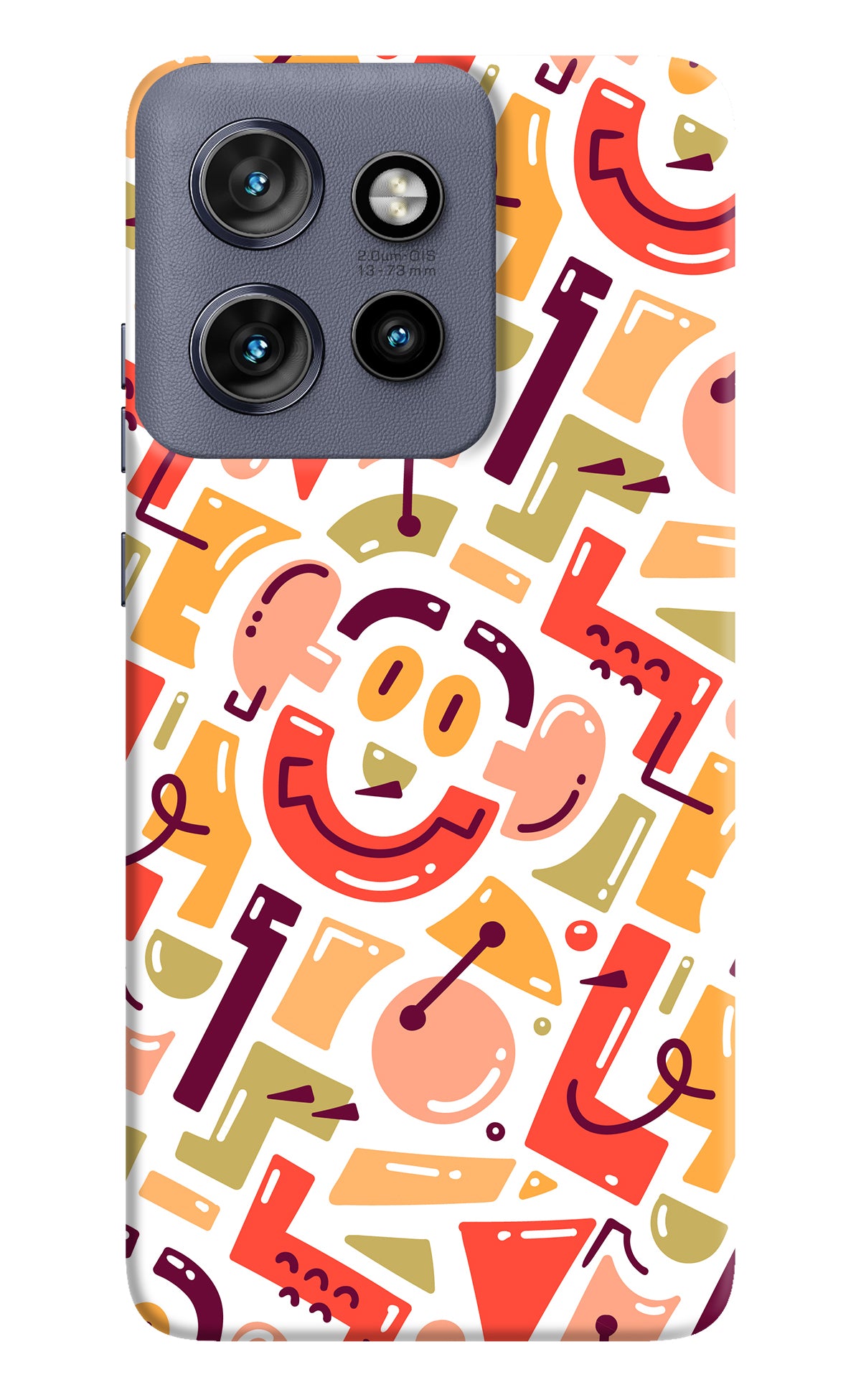 Doodle Pattern Moto Edge 50 Neo Back Cover