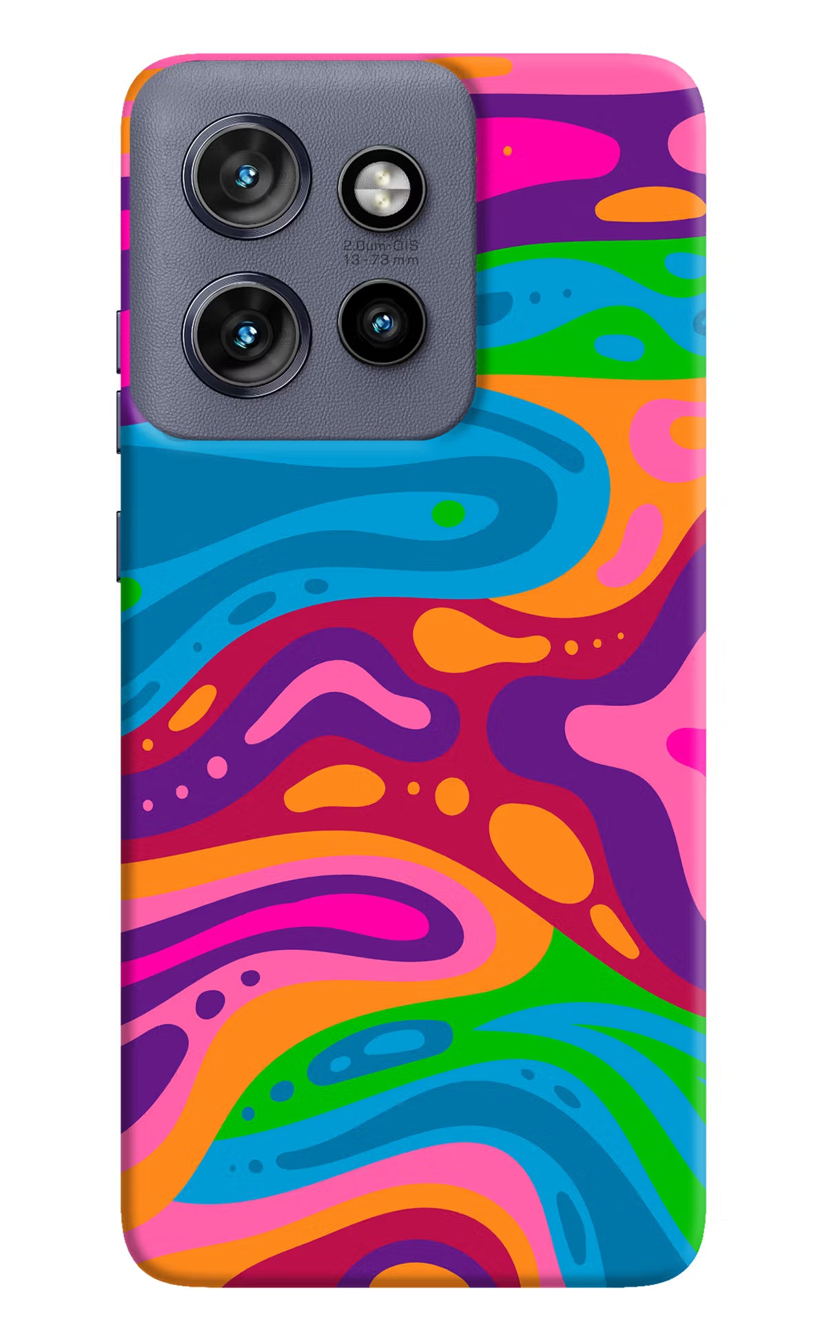 Trippy Pattern Moto Edge 50 Neo Hard Case Back Cover by Casekaro