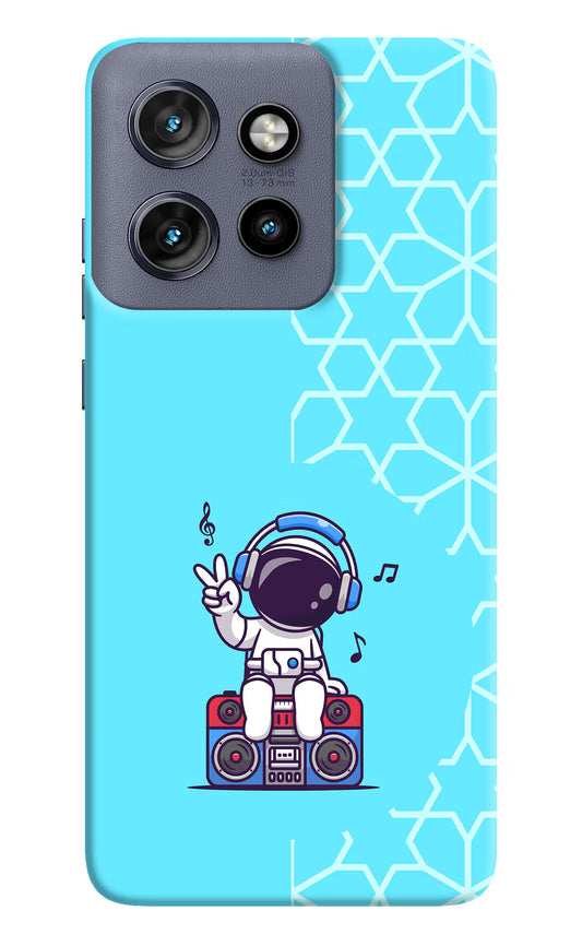 Cute Astronaut Chilling Moto Edge 50 Neo Hard Case Back Cover by Casekaro