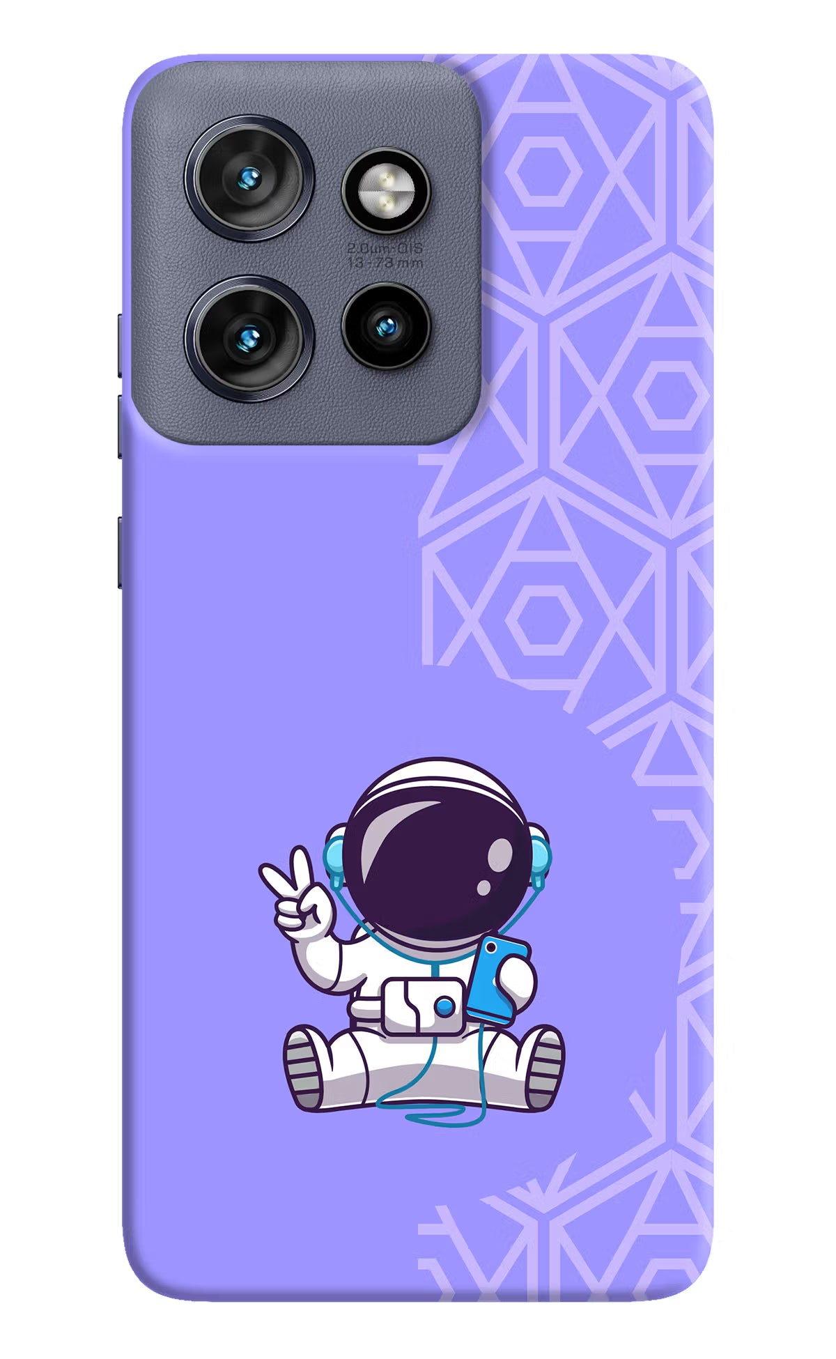 Cute Astronaut Chilling Moto Edge 50 Neo Hard Case Back Cover by Casekaro