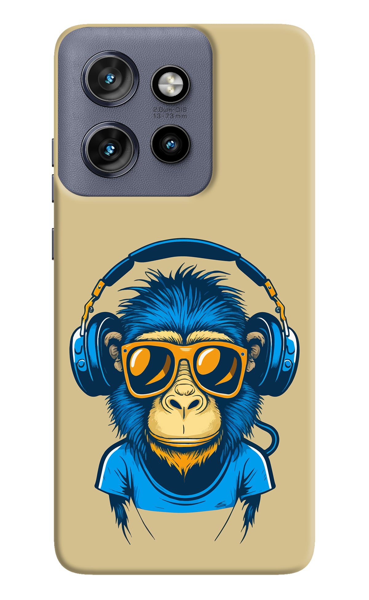 Monkey Headphone Moto Edge 50 Neo Back Cover