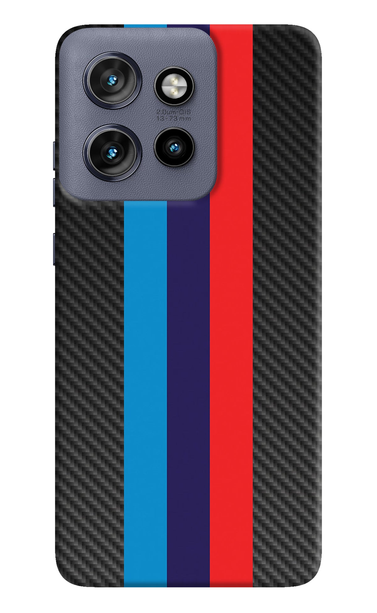 BMW Stripes Pattern Moto Edge 50 Neo Back Cover