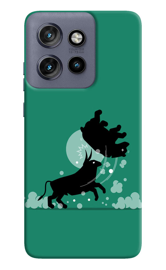 Bull Conqueror Moto Edge 50 Neo Hard Case Back Cover by Casekaro