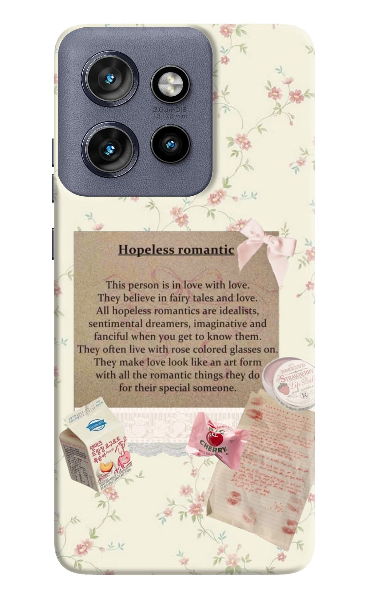 Hopeless Romantic Moto Edge 50 Neo Hard Case Back Cover by Casekaro