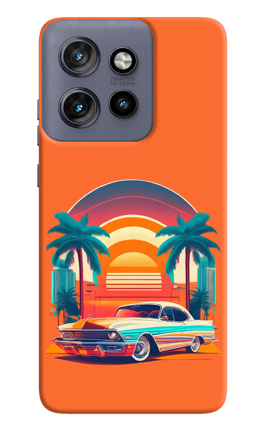 Palm Drive 80s Moto Edge 50 Neo Hard Case Back Cover by Casekaro