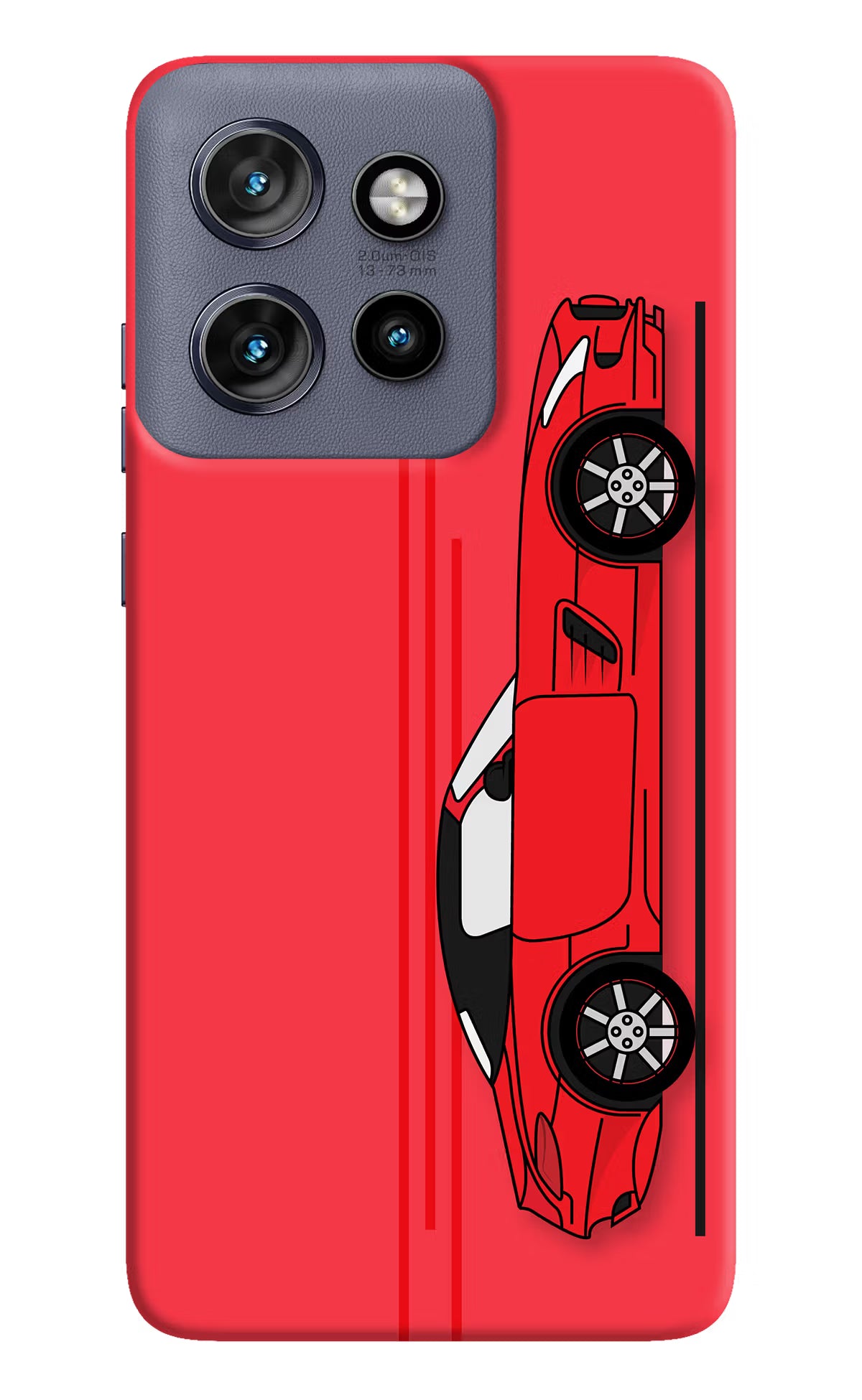 Red Velocity Moto Edge 50 Neo Hard Case Back Cover by Casekaro