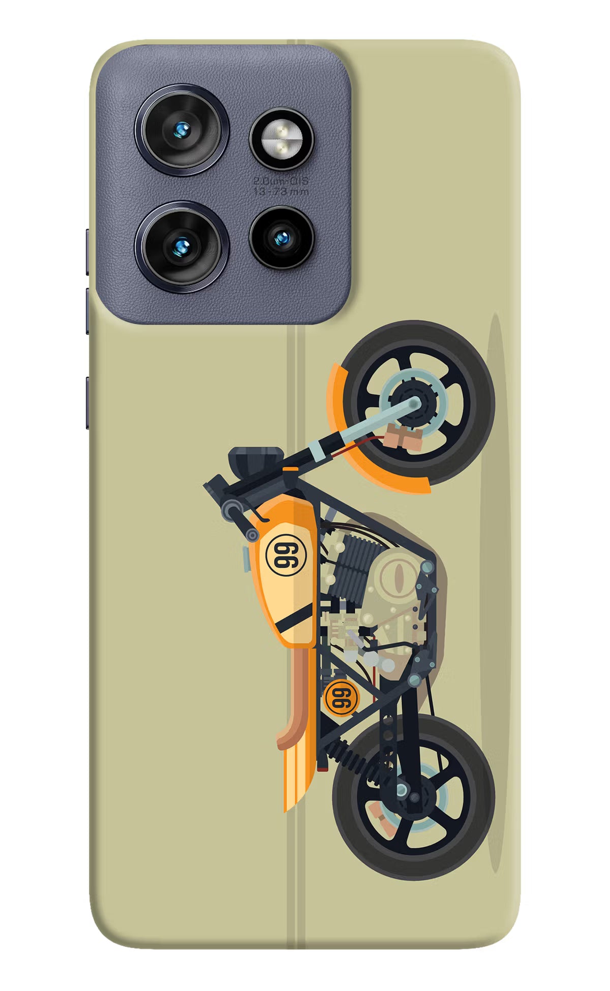 Vertical Speedster Moto Edge 50 Neo Hard Case Back Cover by Casekaro