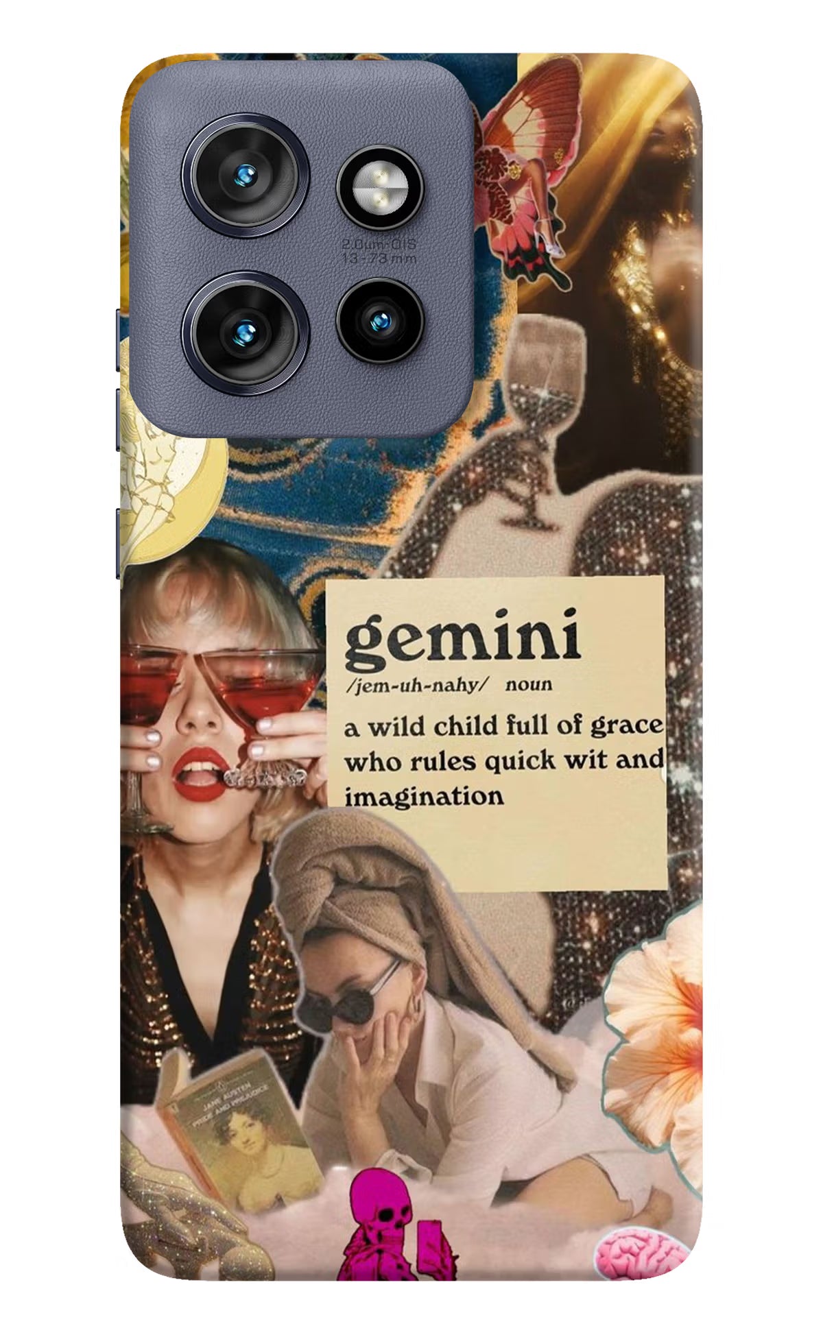 Gemini Zodiac Moto Edge 50 Neo Hard Case Back Cover by Casekaro
