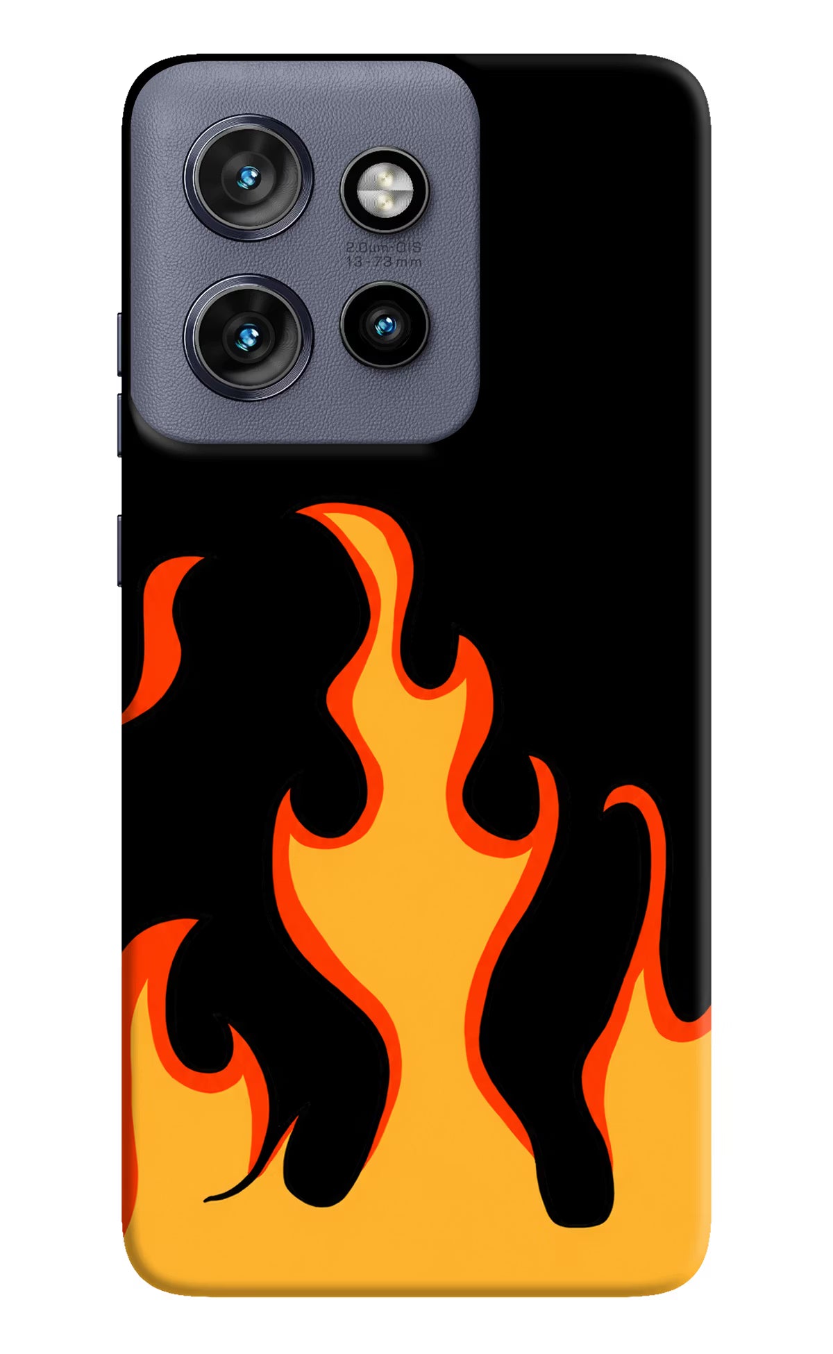 Fired Up – Black Moto Edge 50 Neo Hard Case Back Cover by Casekaro