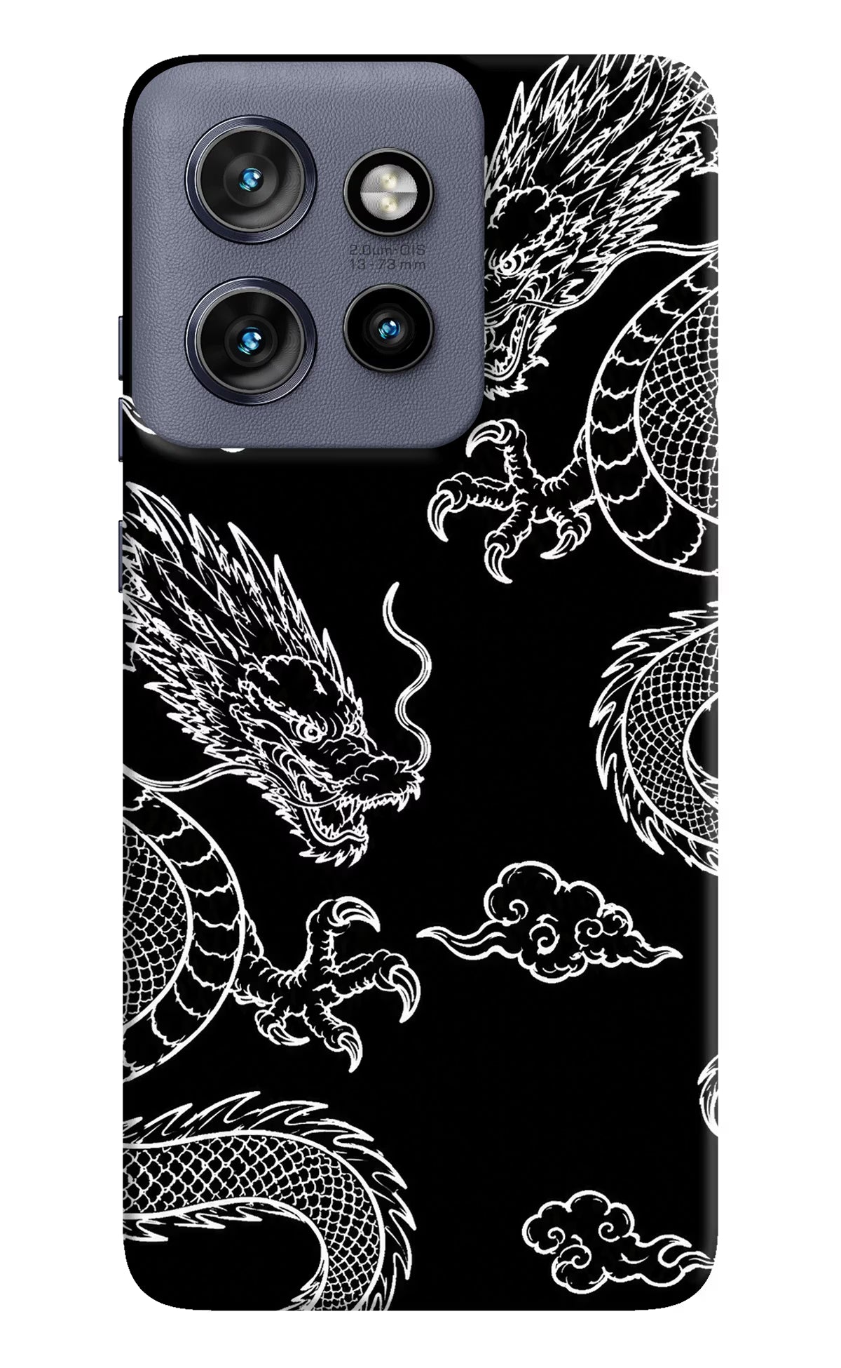 Twin Dragons Moto Edge 50 Neo Hard Case Back Cover by Casekaro