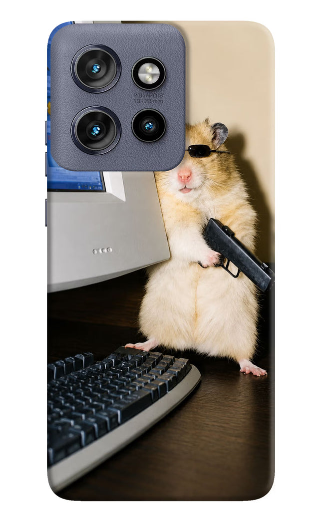 Hacker Hamster Moto Edge 50 Neo Hard Case Back Cover by Casekaro