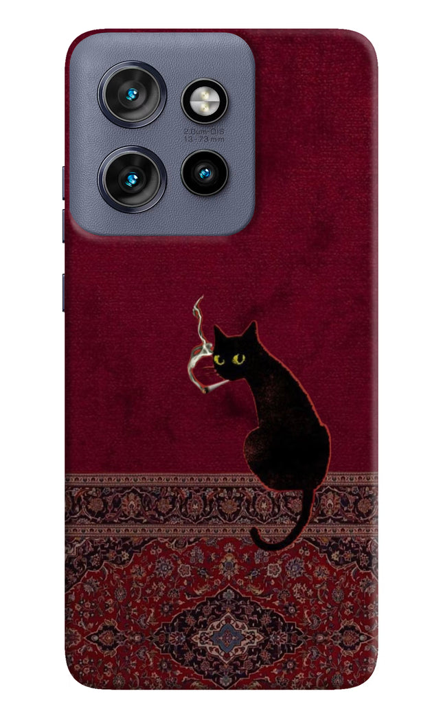 Midnight Cat Moto Edge 50 Neo Hard Case Back Cover by Casekaro