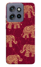 Maroon Elephant Moto Edge 50 Neo Hard Case Back Cover by Casekaro