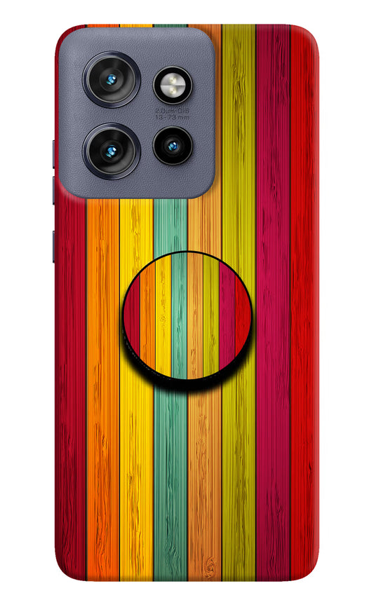 Multicolor Wooden Moto Edge 50 Neo Pop Case by Casekaro