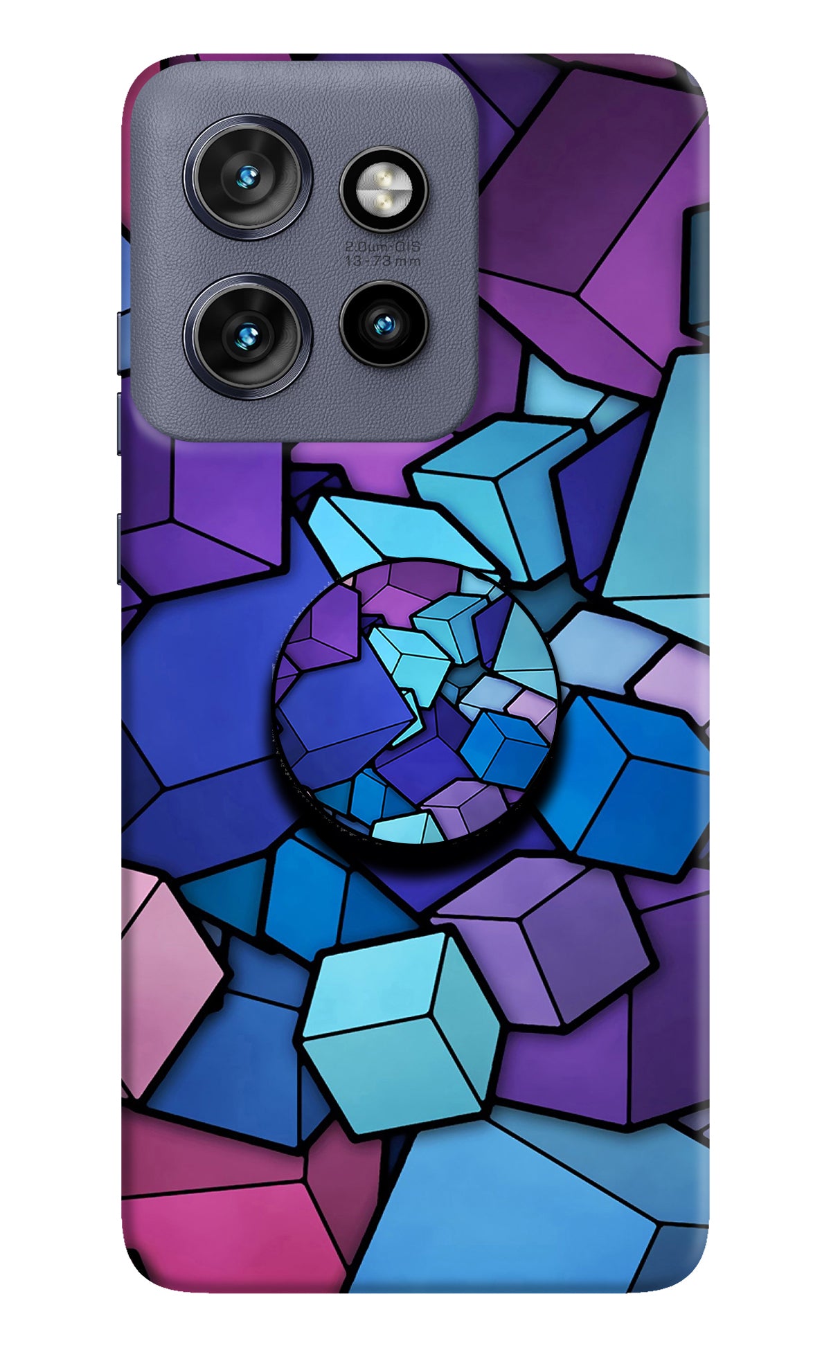 Cubic Abstract Moto Edge 50 Neo Pop Case