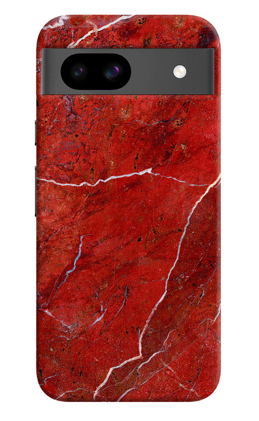 Red Marble Design Google Pixel 8A Hard Case Back Cover by Casekaro
