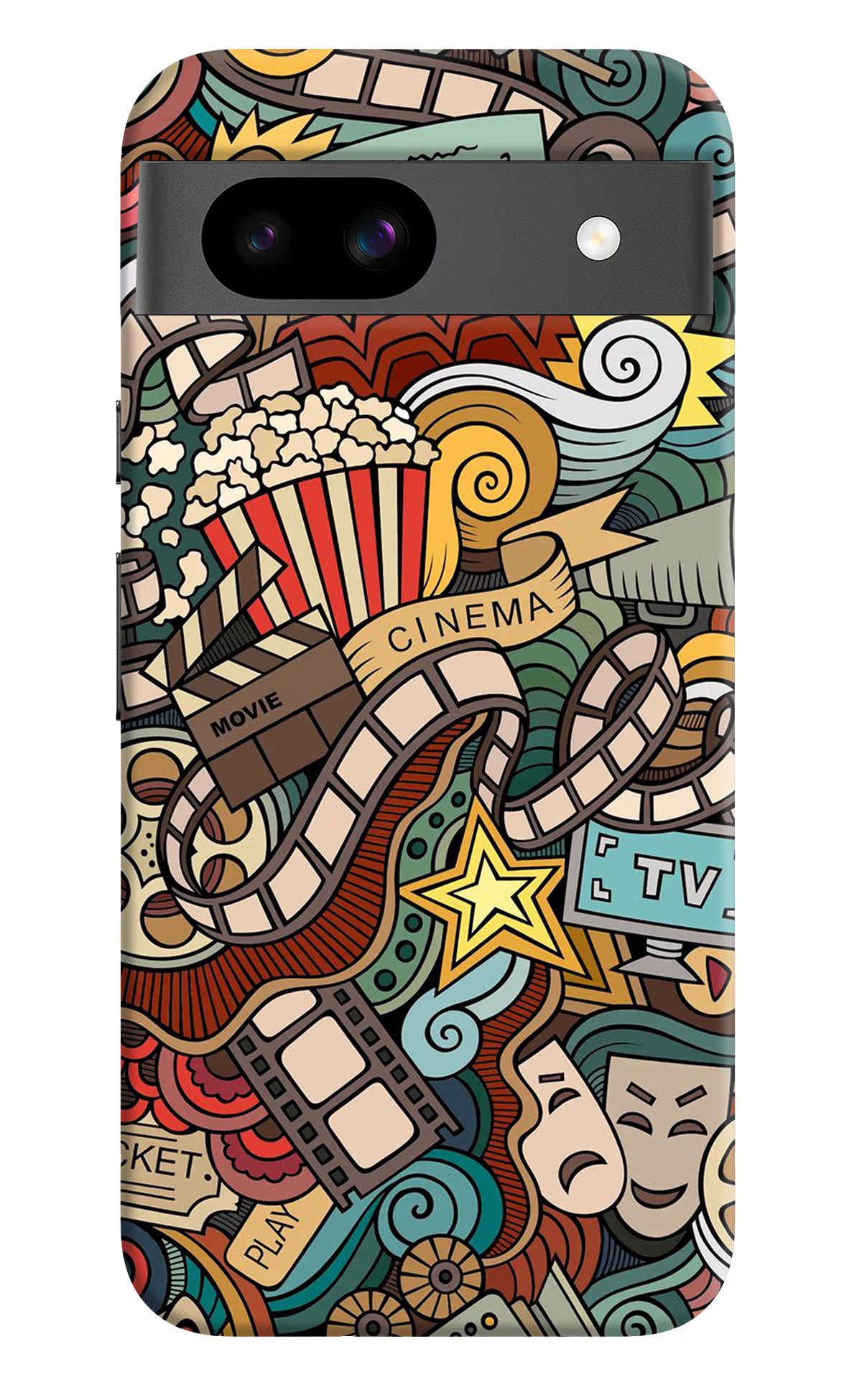 Cinema Abstract Google Pixel 8A Hard Case Back Cover by Casekaro