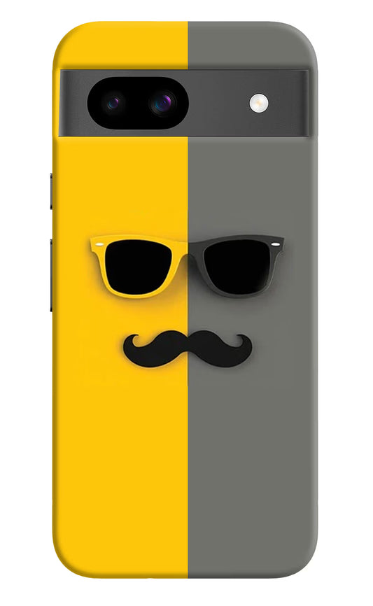 Sunglasses with Mustache Google Pixel 8A Hard Case Back Cover by Casekaro