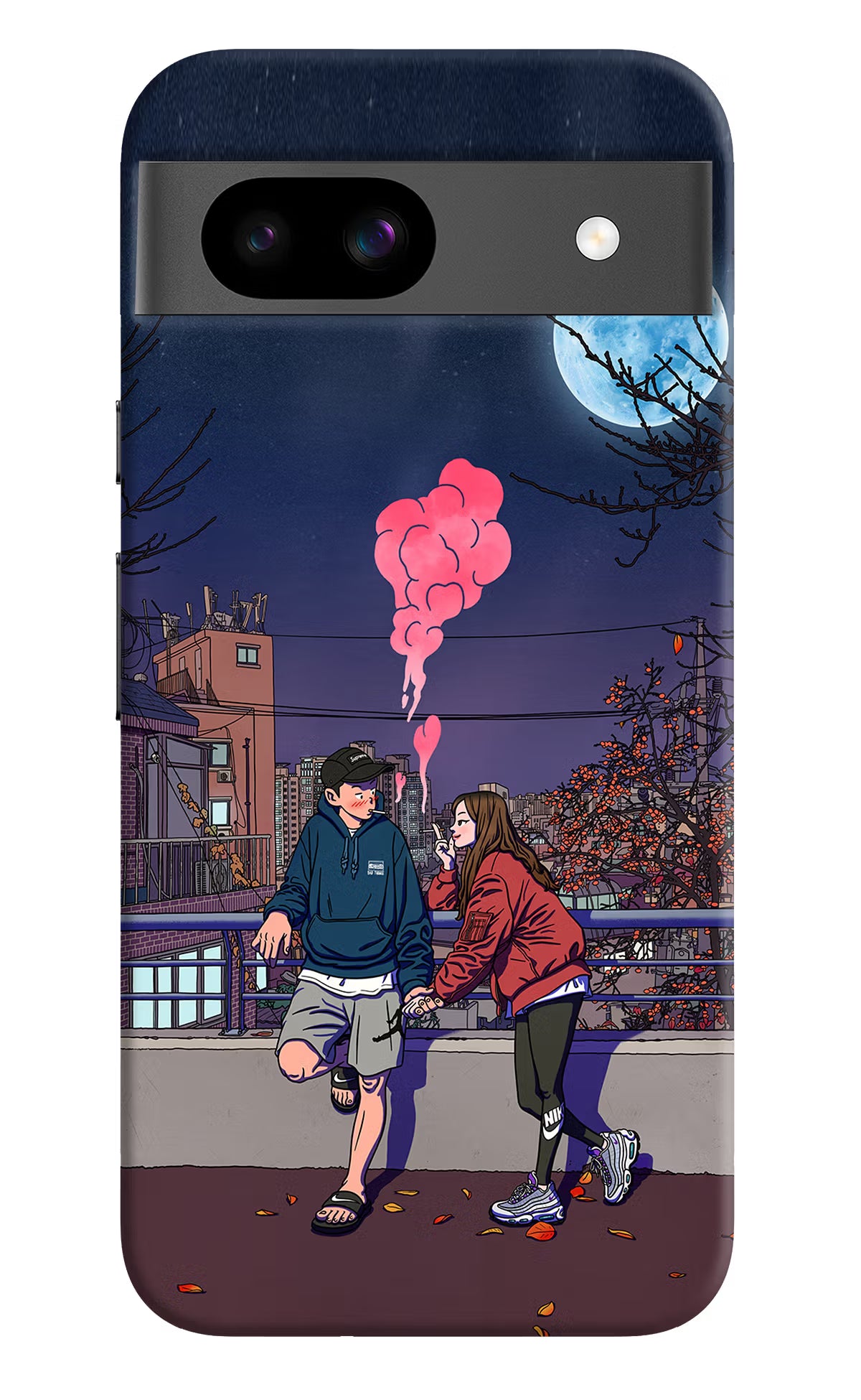 Chilling Couple Google Pixel 8A Hard Case Back Cover by Casekaro