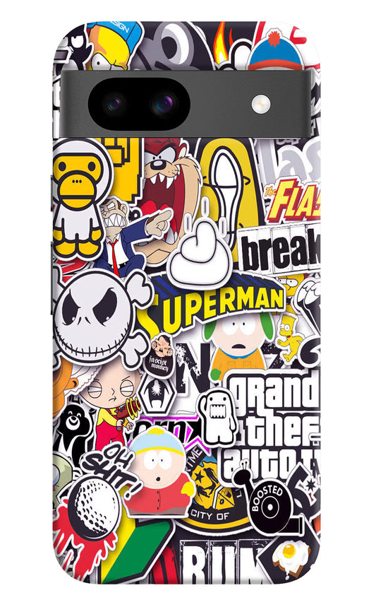 Sticker Bomb Google Pixel 8A Hard Case Back Cover by Casekaro