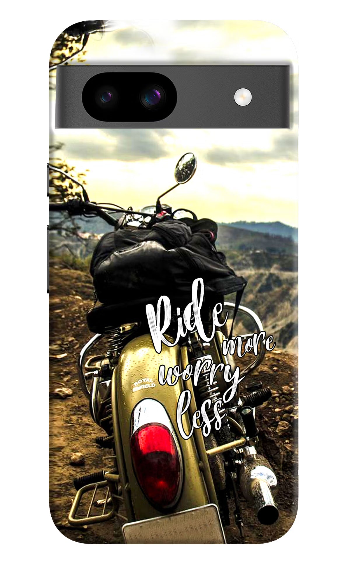 Ride More Worry Less Google Pixel 8A Hard Case Back Cover by Casekaro