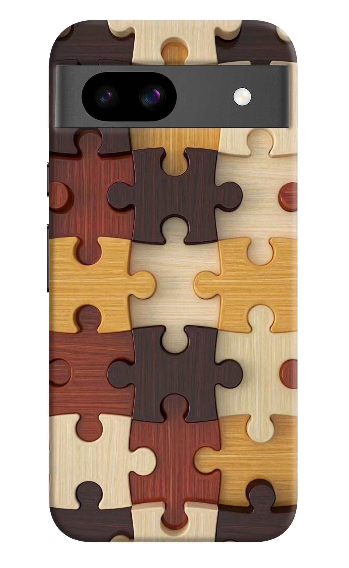 Wooden Puzzle Google Pixel 8A Hard Case Back Cover by Casekaro