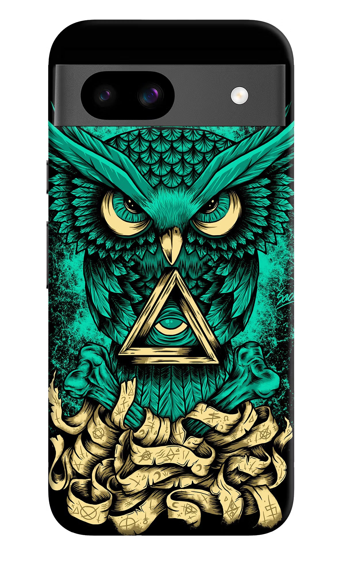 Green Owl Google Pixel 8A Hard Case Back Cover by Casekaro