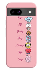 BTS names Google Pixel 8A Hard Case Back Cover by Casekaro
