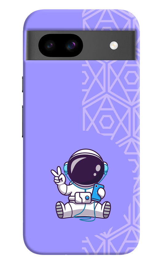 Cute Astronaut Chilling Google Pixel 8A Hard Case Back Cover by Casekaro