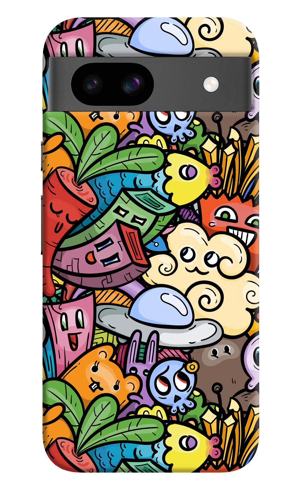 Veggie Doodle Google Pixel 8A Hard Case Back Cover by Casekaro