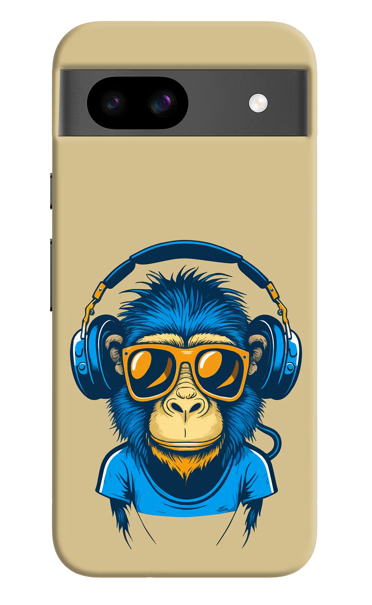 Monkey Headphone Google Pixel 8A Hard Case Back Cover by Casekaro