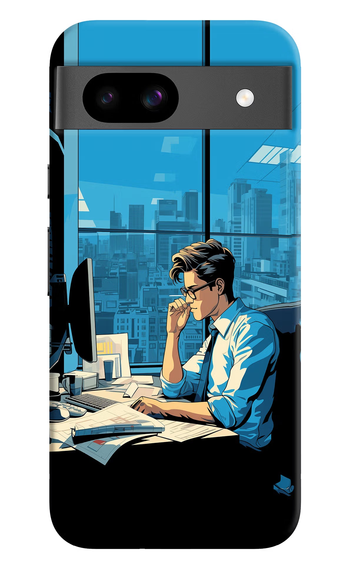 Focused Hustler (AI Generated) Google Pixel 8A Hard Case Back Cover by Casekaro
