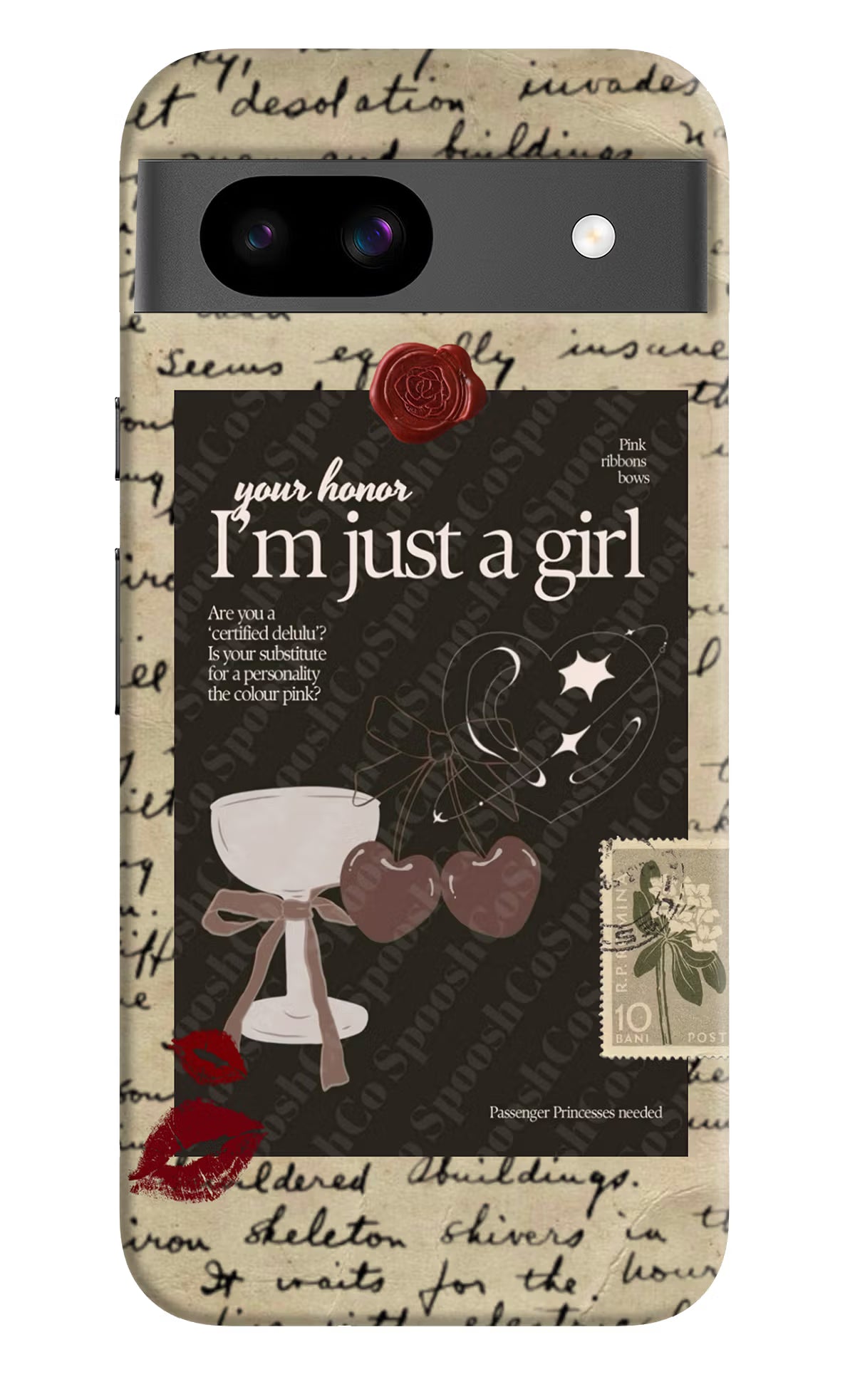 I am just a girl Google Pixel 8A Hard Case Back Cover by Casekaro