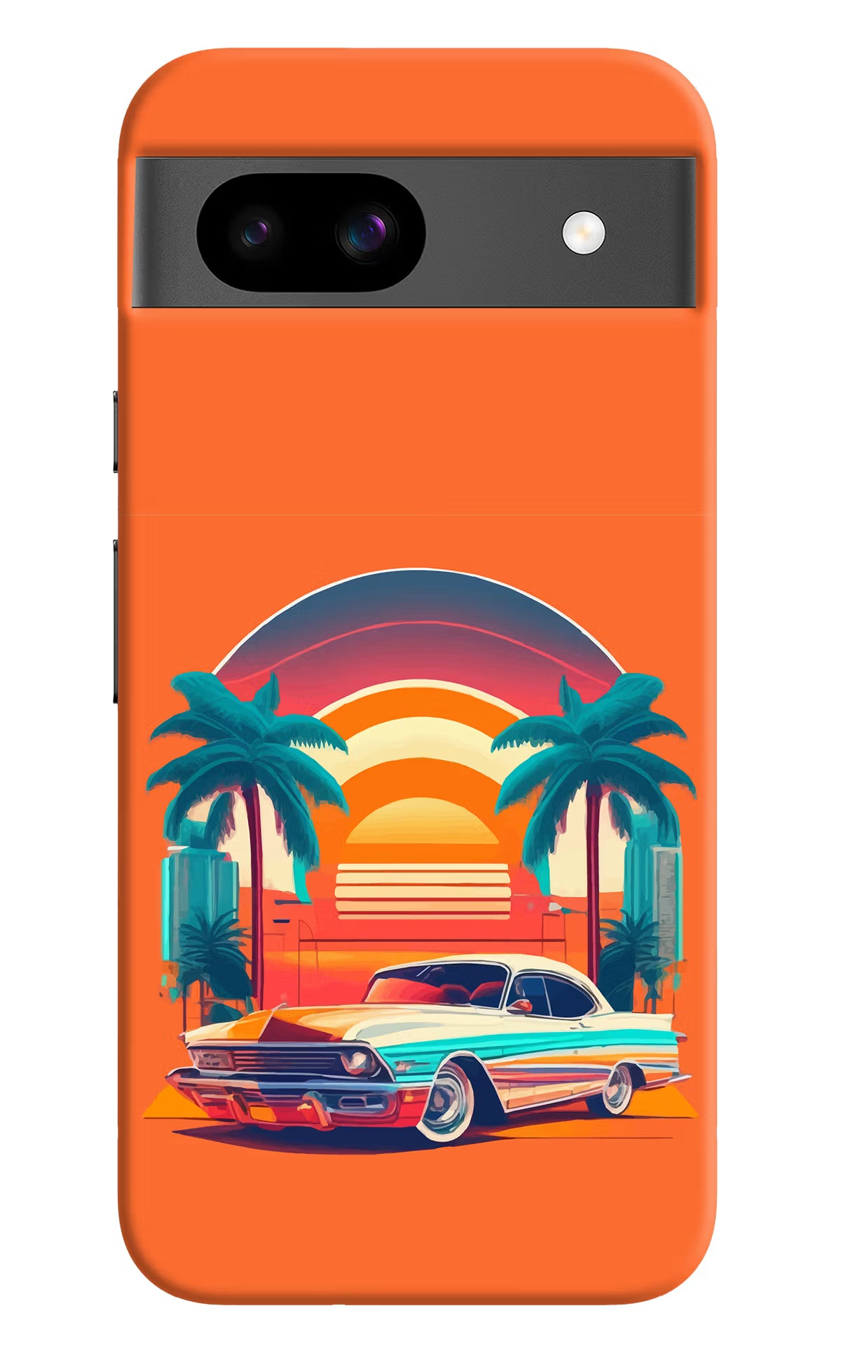 Palm Drive 80s Google Pixel 8A Hard Case Back Cover by Casekaro