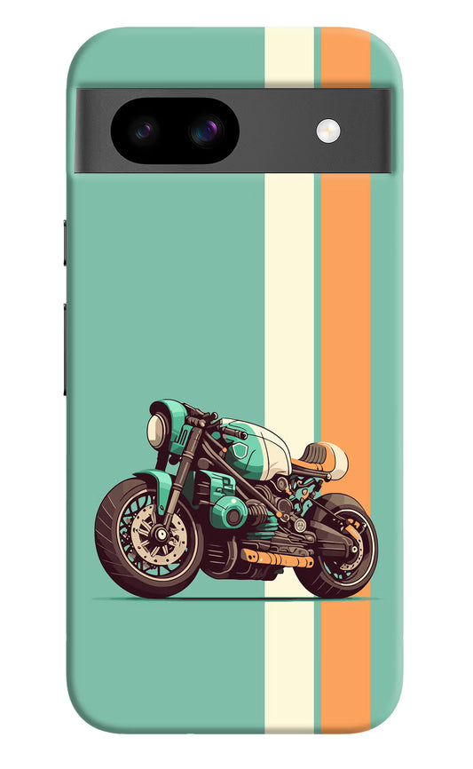 Striped Moto Drift Google Pixel 8A Hard Case Back Cover by Casekaro