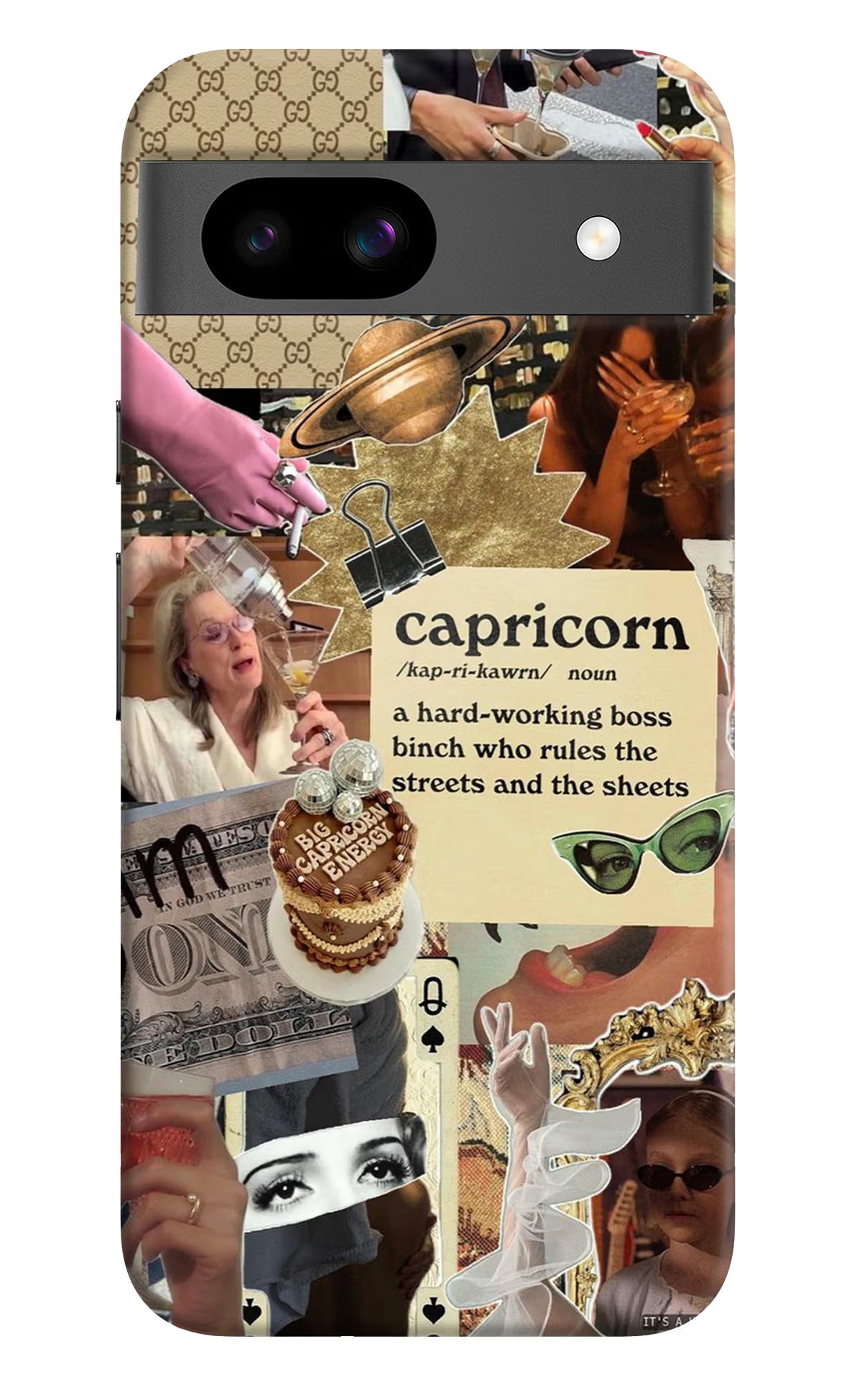 Capricorn Zodiac Google Pixel 8A Hard Case Back Cover by Casekaro