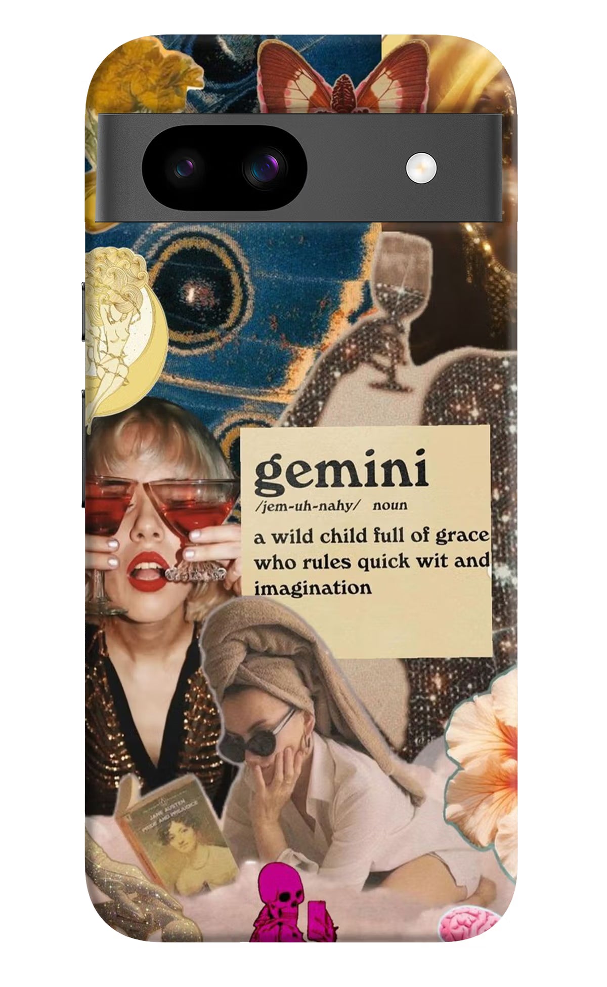 Gemini Zodiac Google Pixel 8A Hard Case Back Cover by Casekaro