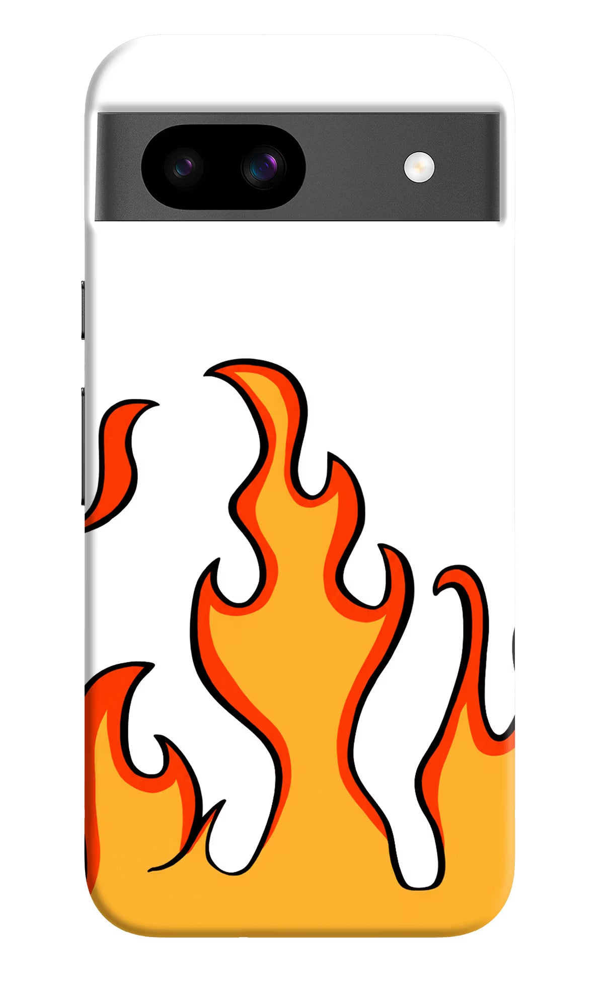 Fired Up – White Google Pixel 8A Hard Case Back Cover by Casekaro