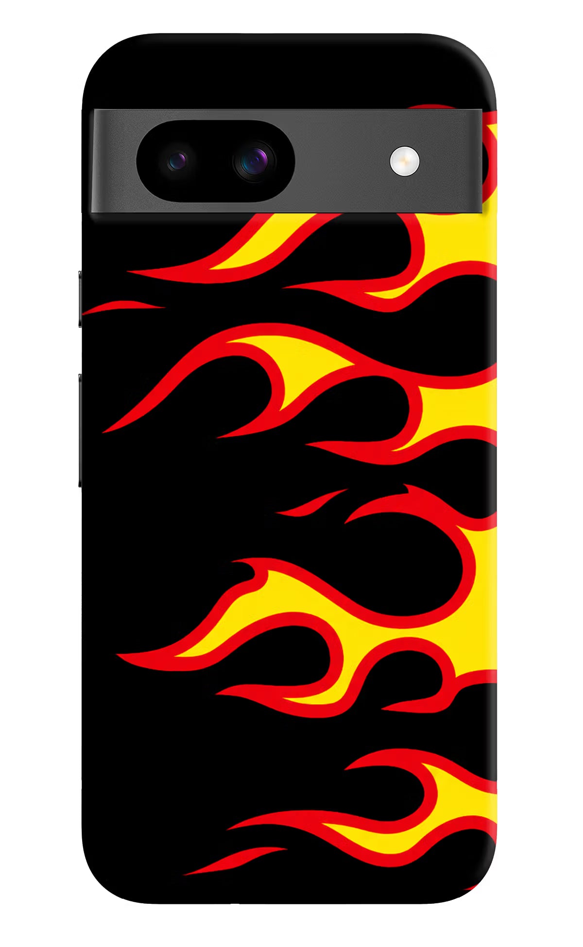 Side Sweep Flames Google Pixel 8A Hard Case Back Cover by Casekaro
